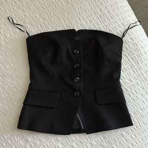 Black Sleevless Top- Bershka